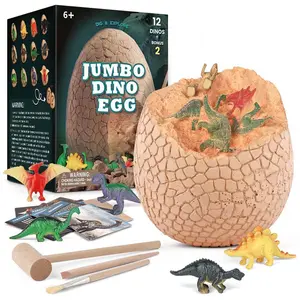 Super Large Dinosaur Egg Fossil Archaeology Dig Kit, Tyrannosaurus Rex Triceratops, High-Quality Innovation Fun Toy