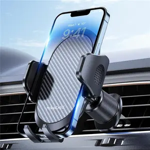 Miracase Phone Holders for Your Car with Metal Hook Clip, Air Vent Cell Phone Stand Car Mount, Universal Automobile Cradle Fit for iPhone Android and All Smartphones, Dark Black