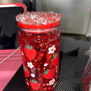 Drip strawberry 160z cup