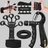 4pcs Unisex Adjustable Hand Strengthener Kit - Portable Multi-Use Handgrip Training Gear, Universal Fit Exercise Fitness Equipment, Work Out Hand Squeezers for Strength & Rehabilitation