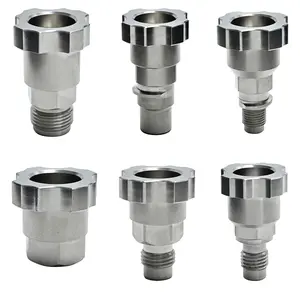 Paint System Spray Gun Cup Adapter - Stainless Steel Spray Gun Adapter for SATA, SATAjet, Iwata, Devilbiss, SAGOLA, Astro - 7 Models to Fit Most Paint Guns Brands - Durable Metal Connector for HVLP Spray Gun Cup Systems