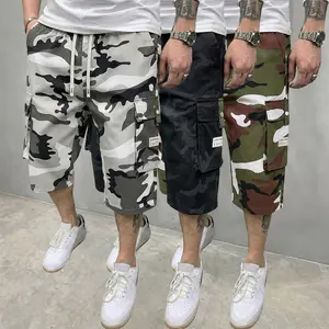 Men’s fashion camouflage cargo shorts, 3-pack — multifunctional pocket shorts for construction sites, outdoor activities, and everyday wear; machine washable, non-stretch fabric; suitable for job sites, travel, and casual outings—durable workwear essentia