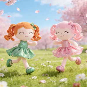 2PCS Gloveleya Spring Plush Doll Set, 12 Inch Soft Baby Toys , Perfect Easter Gift Combination, Adorable Easter Basket Stuffers for Kids and Toddler Girls