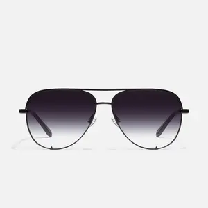 HIGH KEY LARGE Black Sunglass Aviators