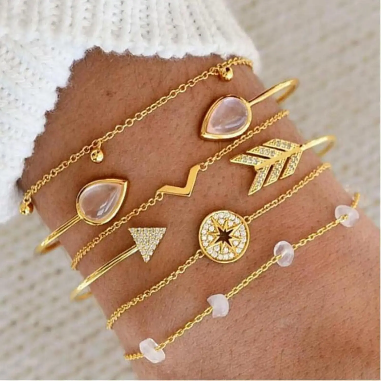 69 Pieces Gold Jewelry Set for Women Fashion Costume Jewelry Gold Plated  Necklace Bracelet Earrings Set for Women - TikTok Shop