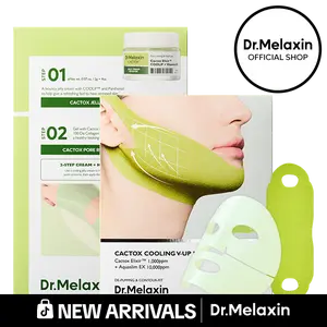 [Dr.Melaxin Official] CACTOX DE-PUFFING PORE TOX MASK SET with Cactus Cooling Reduce Puffiness & Pore Tightening for Visible Pore Care Skin Repair