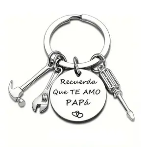 Keychain Recuerda Que Te Amo Papa SpanishPhrase Regalo para Papa Dad Gift, Mens Giftsfor Dads, Ideal Father's Day Car Key FashionAccessory