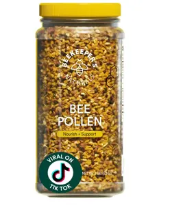 Raw Bee Pollen Granules Natural Preserved Enzymes Source of Vitamin B Minerals Amino Acids Protein Paleo Keto Friendly Gluten Free 5.2 oz Dietary Healthcare Edible Supplement Fitness Supplement Fitness
