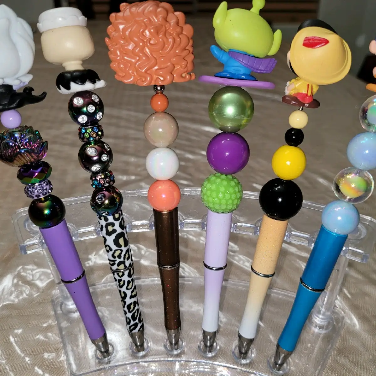 x1 pen topper with diy beaded pen cartoon style each sold individually Plastic Metal