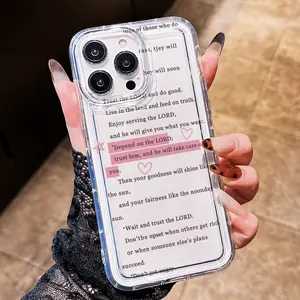 Christmas Gift Transparent Full Coverage Tpu Phone Case, Anti-Drop Thickened Cover for iPhone Models 11-15 Pro Max & More Accessories