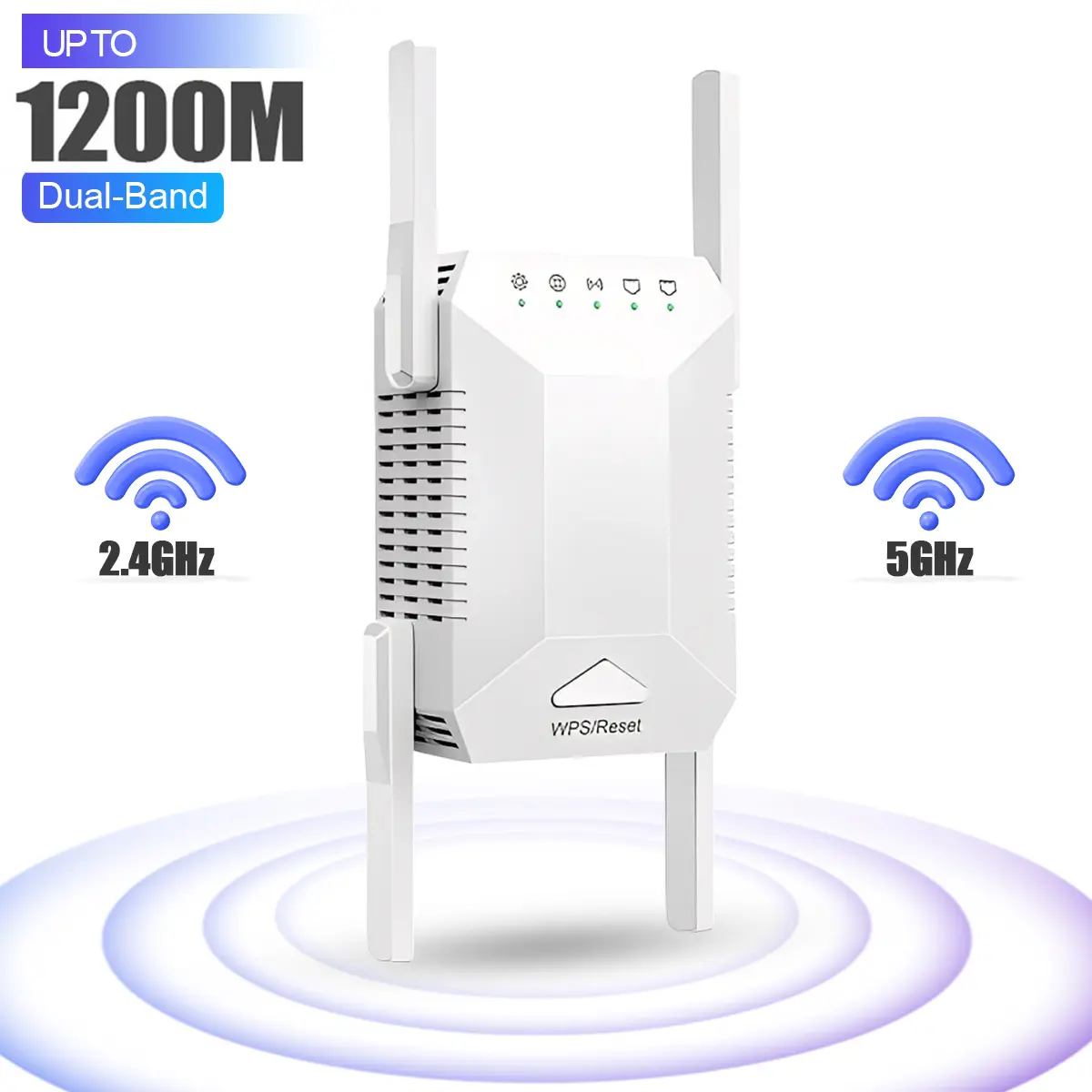 Smart WiFi Range Extender, AC1200 Dual Band (5GHz/2.4GHz) WiFi Booster Repeater, 10000 sq. ft Coverage for 50+ Devices, Dual Band Repeaters with Ethernet Port for Home Use,summerwins