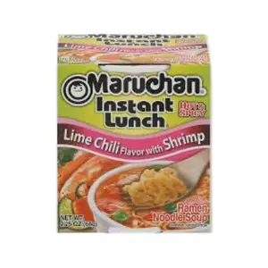 Maruchan Lime Chili Instant Food with Shrimp 2.25 oz Flavorful Ingredients for Bold Flavors  Noodle Easy Meal