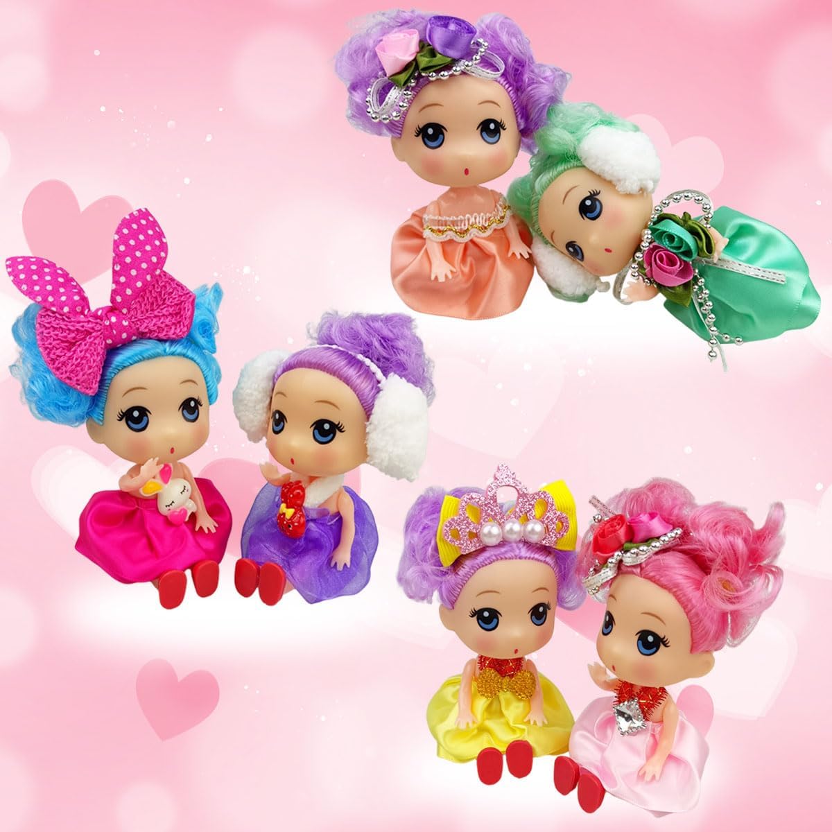 Prefilled Jumbo Easter Eggs for Kids – Easter Basket Stuffers with Girl Doll Toys – 6 Pack Easter Gifts for Boys & Girls