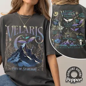 Velaris City of Starlight Comfort Colors Shirt, The Night Court Shirt, Bookish Gift, Court Of Dreams, City Of Starlight Acotar Merch