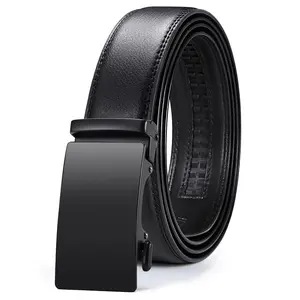 【Flash Sale】VATAN Modern Mens Belt Leather Easy Release Ratchet System Elegant Design with beltsmen Adjustable Buckle for Dress & Casual Wear Cowhide Material Gift Box Included
