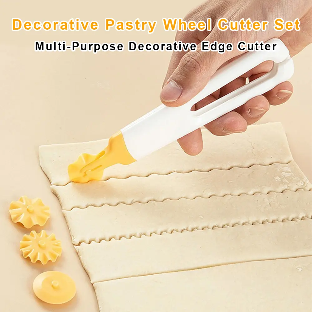 Multifunction Pastry Wheel Cutter Set – Crimps and cuts dough for cookies, pies, and ravioli!
