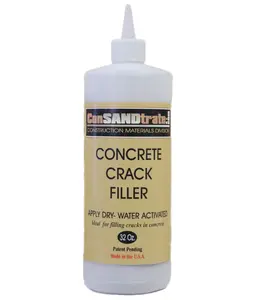 Stained Concrete Crack Filler - Water Activated Dry Application for Stained Concrete Grout Brick or Natural Stone 32oz Bottle Consandtrate Made in USA