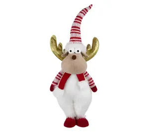 Northlight 25" Plush Moose Christmas Figure with Antlers