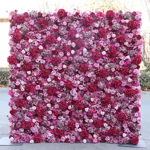 8x8ft roll up flower wall purple garden on cloth fabric party photo backdrop top quality quick assembly #35
