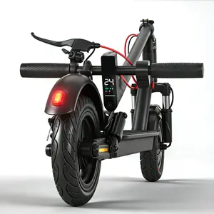 Mankeel 24mph Dual Suspension E-Scooter - 500Max Power, 10"Tire, 24 Miles Long Range, Dual Brakes, Easy Folding Commute E-Scooter