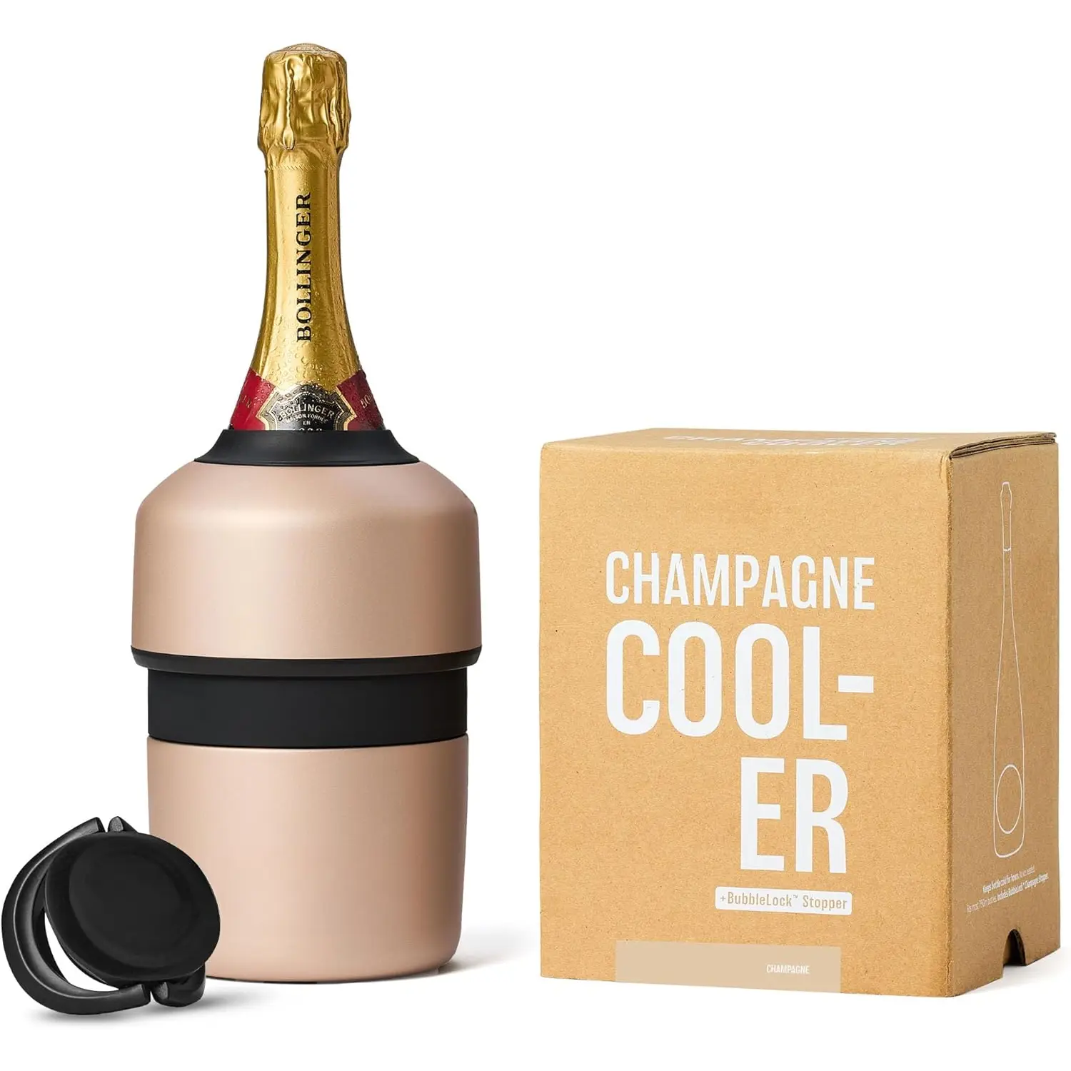 Champagne Chiller |  | Award-Winning Iceless Design with Detachable Bottle Stopper | Keeps  Cold up to 6 Hours | Fits  750ml Champagne, Prosecco & Sparkling  Bottles (Champagn)