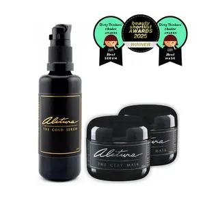 The Alitura Perfect Pair – Clay Mask & Gold Serum - Detox & Glow Skin Duo Kit for Radiant Skin Skincare Comfort