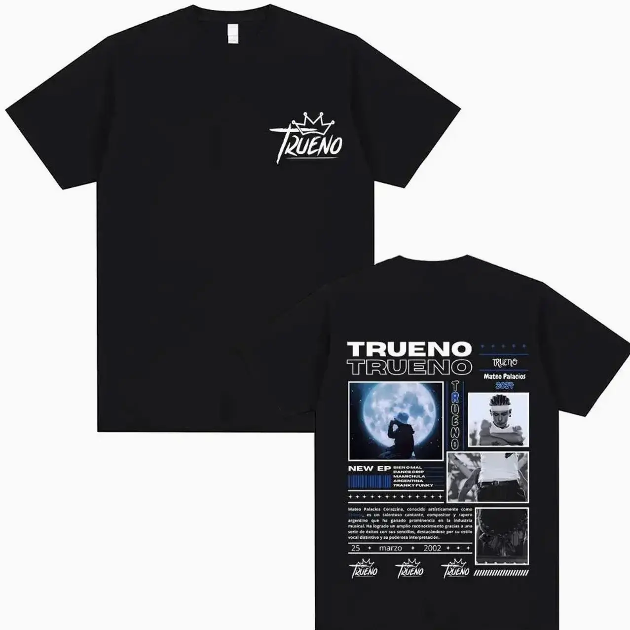 Rapper Trueno T-Shirt, 2-Sided Fashion Shirt, Gift for Fan Men and Women