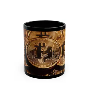 Bitcoin Gold Coins Mug - 11oz & 15oz - Perfect for Crypto Enthusiasts!