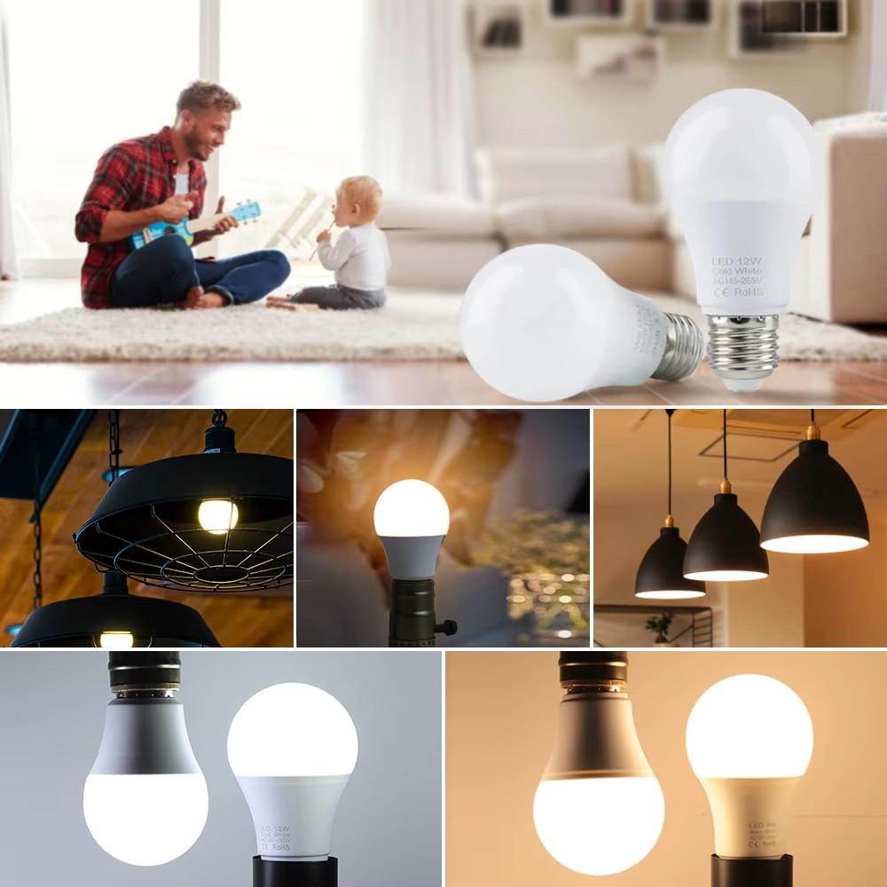 6 Pack Rechargeable Emergency Light Bulbs Battery Powered LED E26 120V 9W for Power Outage Camping Hurricane Ready Essential Lighting Solution