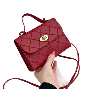 Bag Solid Color Shoulder Bag with Twist Lock Closure Adjustable Strap Gold Accents Quilted Texture Golden Hardware in Black Red Pink Brown White for Casual Formal Occasions Evening Accessories teacher shoe aift sppreciation ghoe rack organizer umbrella