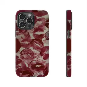 Red Lips Pattern Phone Case , Shockproof Rugged Cover Dual Layer Soft TPU Hard PC Bumper Hard Shell for iphone 17 promax case air 16 plus 15 promax 14 pro 13max 12 11 Samsung S25 EDGE S24 S23 S22 S21 NOTE 20 Ultra Fe Protection Smartphone Luxury