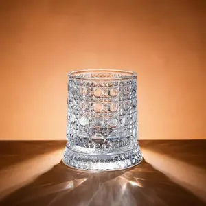 Summervibes Spinning Crystal Whiskey Glass 360° Rotating Star-Cut Barware Stress Relief Drinking Glass Gift for Him Premium Crystal Glass for Whiskey Bourbon Wine Cocktails Summervibes outdoorfun