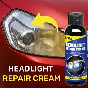 Car Headlight Repair Kit,Free spong, Solution, No Sanding Required, Scratch Removal, Scratch Repair Remover, Long-Lasting UV Protection, Clear Finish,Easy to use