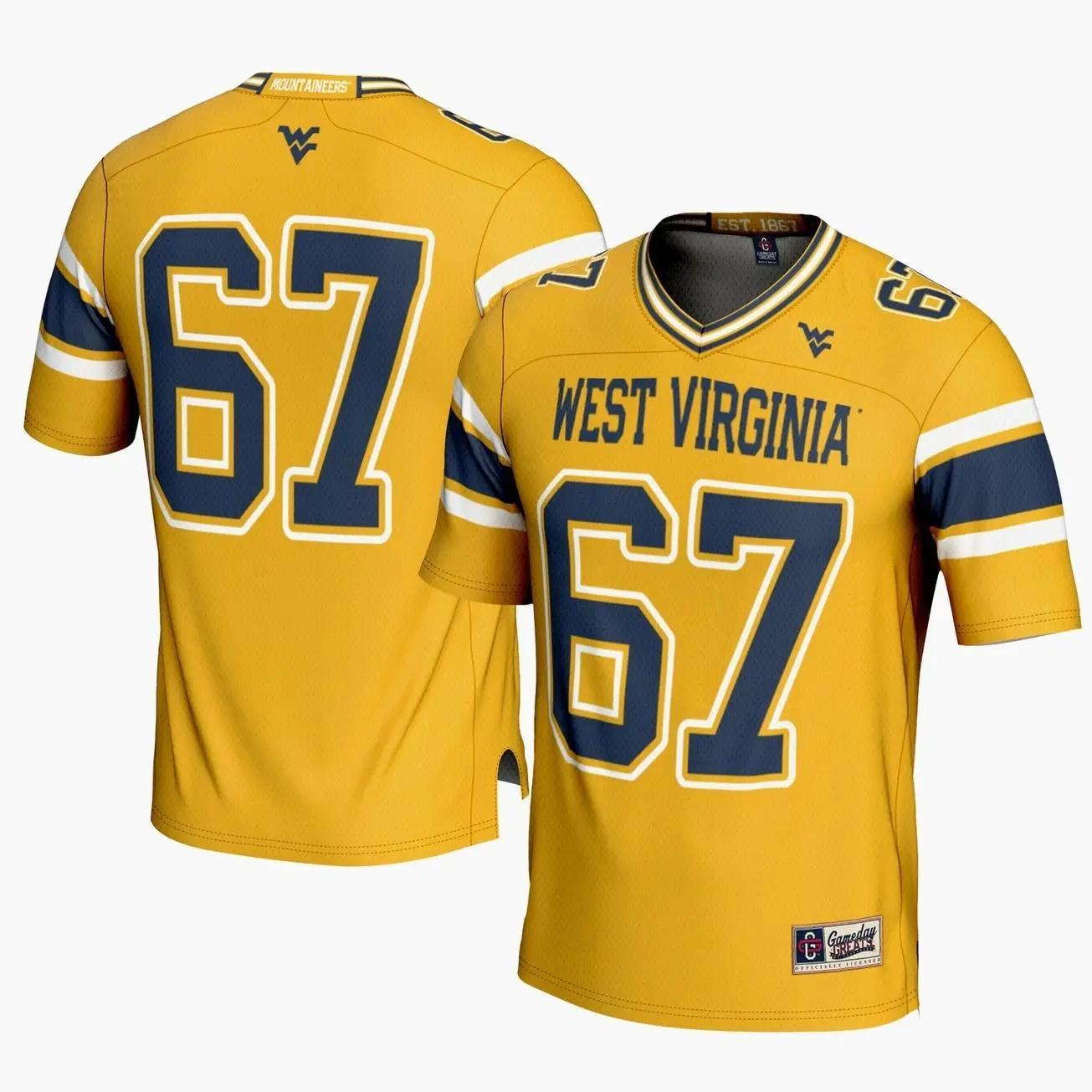 #1 West Virginia Mountaineers GameDay Greats Football Jersey - Cardinal