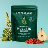 Betterbrand Mullein Lung Detox Gummies for Respiratory Health & Mucus Cleanse - 60 Pear Flavored Chewable Gummies - 30 Servings - Dietary Supplement for Respiratory Health Support