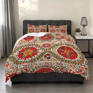 2/3Pcs Colorful Floral Pattern Decorative Duvet Cover Set(1*Duvet Cover+1/2* Pillowcase,No Filling),High-Definition Digital Printing,100% Polyester Fiber,Perfect Gift For Family And Friends During Festivals,Suitable For All Year Round!