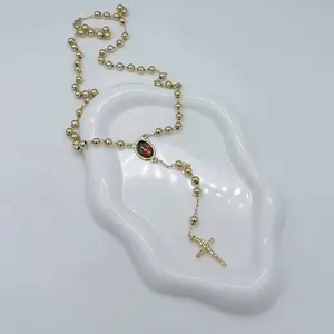 Rodriguezjewelry # 3698 Rosary (6mm) 17 inch