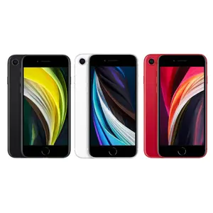 Refurbished Apple iPhone SE (2nd Gen) Fully Unlocked 64GB 128GB 256GB Black Red White 2020 in Good Condition & Charger Block and Cable Bundle