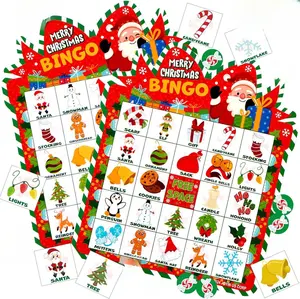 30 Players Christmas Bingo Cards, Xmas Bingo Game for Kids Family Activities, Holiday Winter Bingo Cards for Party Card Games, School Classroom Indoor Party Games