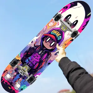 1 piece skateboard trend decorative sticker, creative personality cool self-adhesive four-wheel skateboard sticker easy to stick and easy to disassemble without leaving glue, anti-scratch sticker, four-wheel skateboard/scooter bottom sticker, double