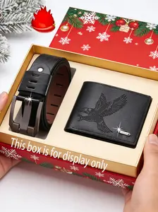 Men's Classic Belt Set with Wallet, Fashion Casual Style, Perfect Gift for Valentine's Day, Father's Day, Christmas, Birthday