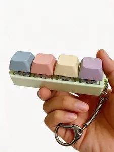 Keyboard Stress Relief Toy Silent Fidget Keychain Pendant, Car Key Decoration Accessory, Detachable Key Ring Gift, Perfect Gift, Christmas Halloween Birthday Present