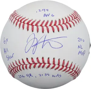 Joey Votto Cincinnati Reds Autographed Baseball with Multiple Inscriptins - Limited Edition of 10 - Fanatics Authentic Certified