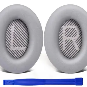 Bose Qc35/qc35 Ii Over-Ear Headphone Replacement Pads, Soft Leather, Soundproof Foam, Comfortable Ear Cushions for Noise Isolation