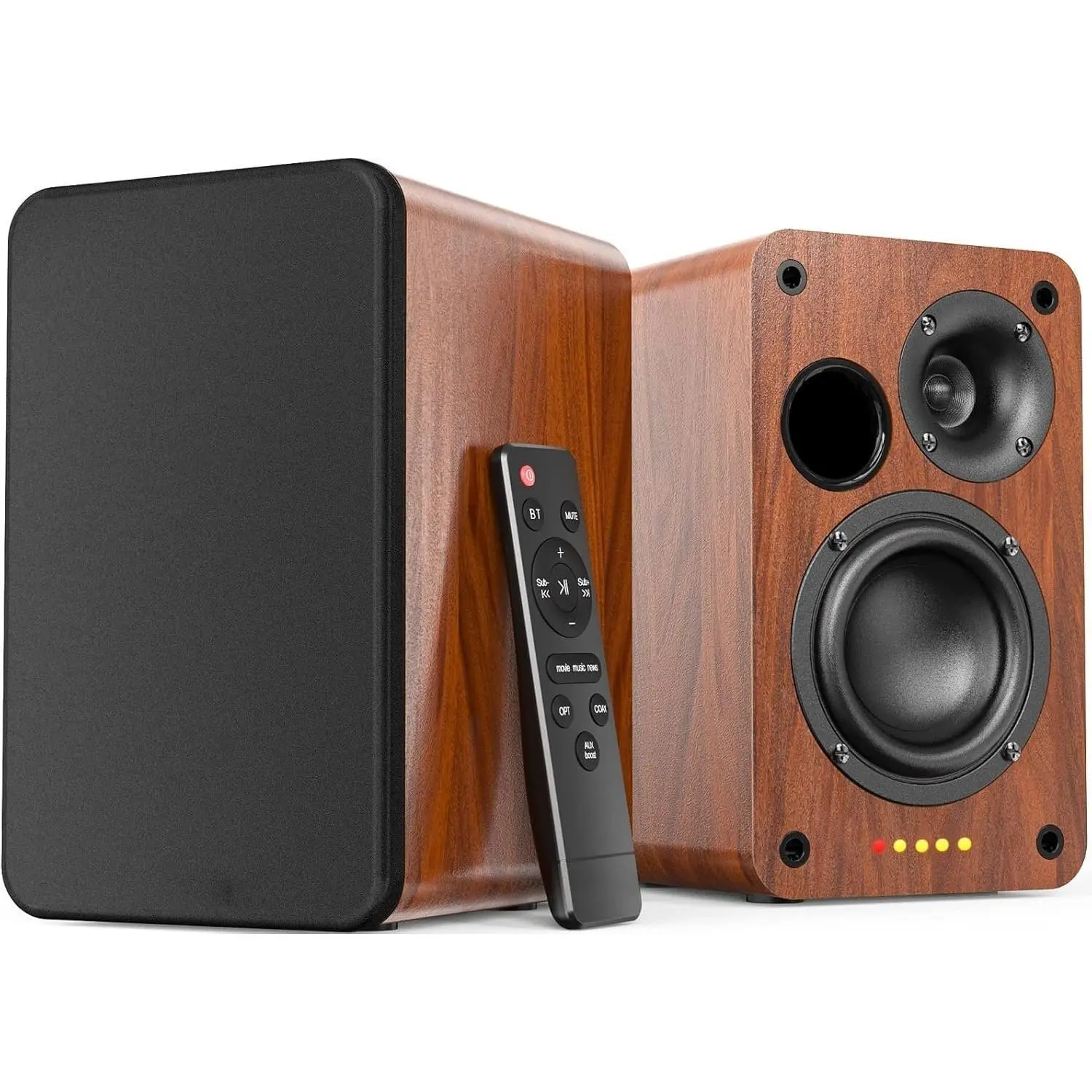 Bookshelf Speakers, 30W X 2  TV Speakers with 3.5 Inch Woofer, Turntable Speakers with Optical/AUX/RCA Input for PC and TV