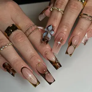 (MTO) Handcrafted Tortoise Shell Wearable Nail Art - Reusable Fashion Hand Accessories
