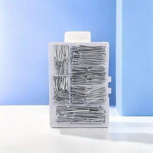 140/280 Piece Multi-Use Hardware Nail Set, Steel Picture Hooks and Wood Nails, Wall Nails with Storage Box, 6 Sizes, Smooth Surface
