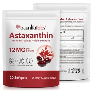 acentiallabs Astaxanthin 12mg, 120 Softgels, 4 Month Supply | Premium Astaxanthin Supplements | Fresh Microalgae Source | Supports Eye, Joint, Internal Circulation, Skin Health & Natural Tanning