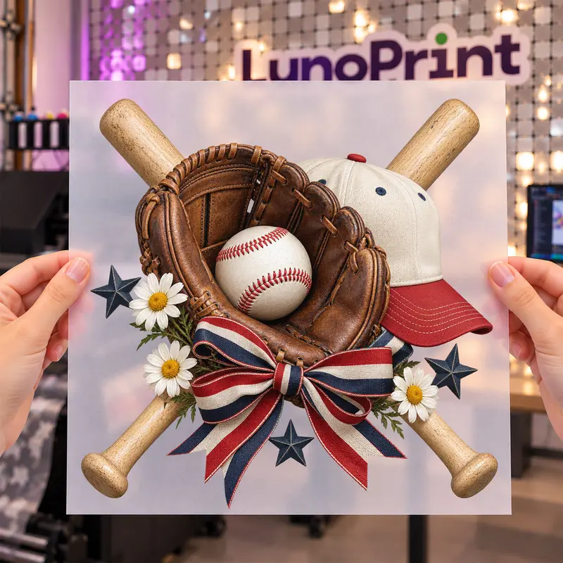 Bb Baseball DTF transfer (1) - Adult size (~11 inches longest side) - Ready to press Hot peel DTF Heat transfer - adult size