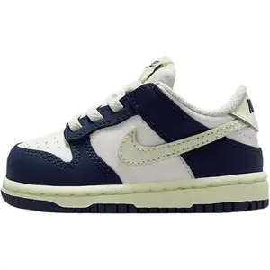 Toddler's Nike Dunk Low Sail/Volt Tint-Midnight Navy (FB9107 127)